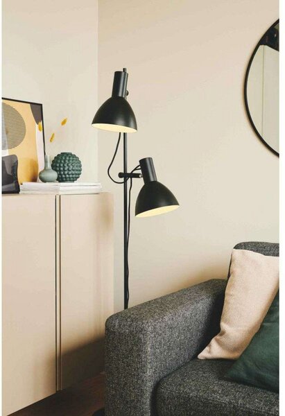 Lampa Podłogowa Halo Design, czarny, salon, metal