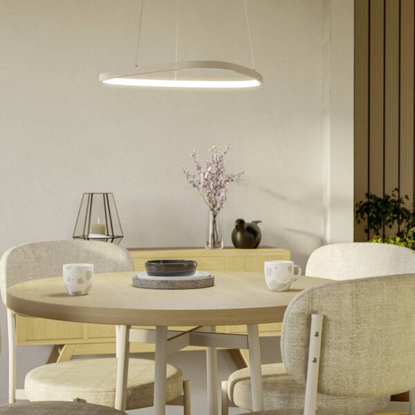 EGLO Lampa wisząca LEPORANO, kremowy / amber, salon / jadalnia, metal
