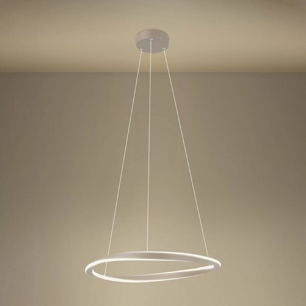 EGLO Lampa wisząca CAMEROTA, możliwość ściemniania, kremowy / amber, salon / jadalnia, metal