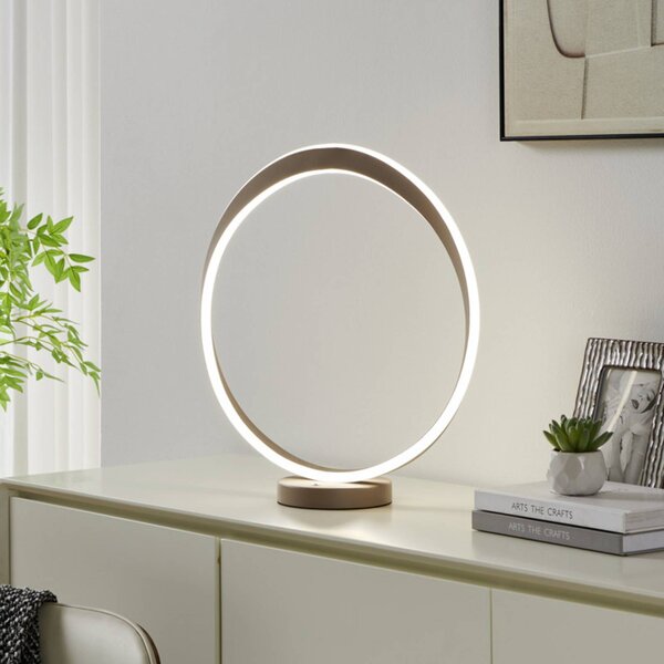 EGLO Lampa stołowa CAMEROTA, możliwość ściemniania, kremowy / amber, salon / jadalnia, metal