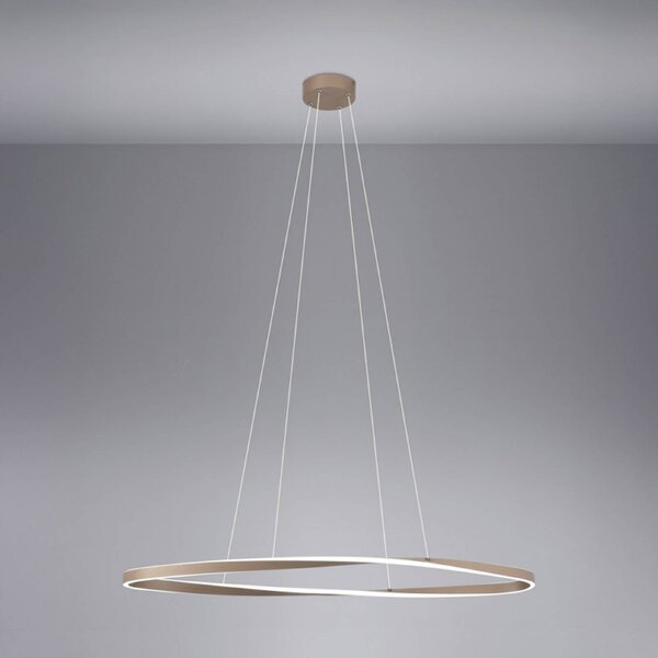 EGLO Lampa wisząca CAMEROTA, możliwość ściemniania, brązowy / mosiężny, salon / jadalnia, metal