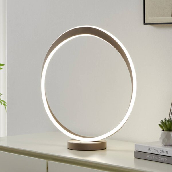 EGLO Lampa stołowa CAMEROTA, możliwość ściemniania, kremowy / amber, salon / jadalnia, metal