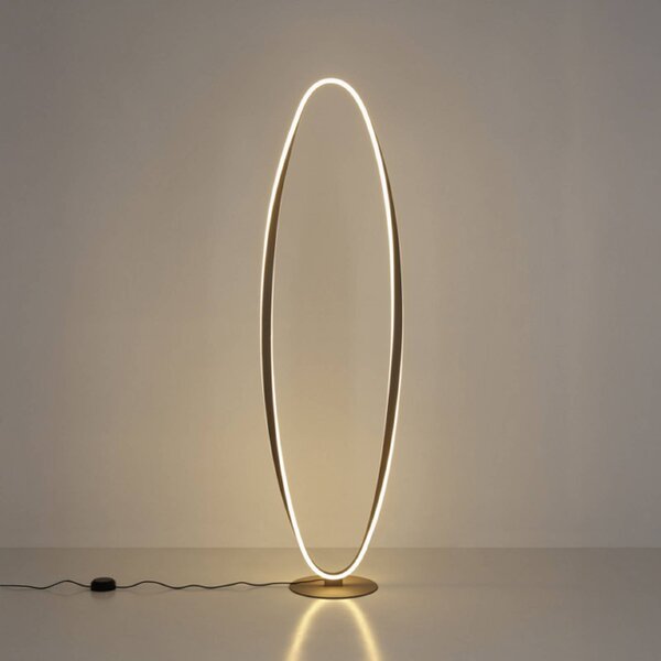 EGLO Lampa stojąca CAMEROTA, możliwość ściemniania, kremowy / amber, salon / jadalnia, metal