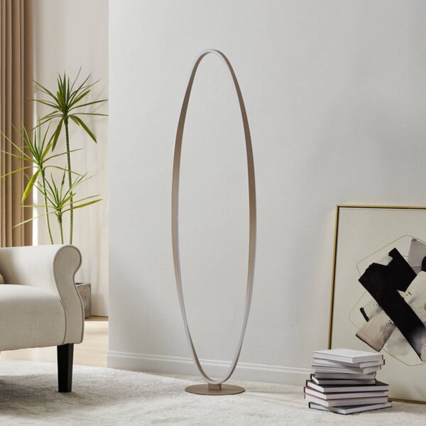 EGLO Lampa stojąca CAMEROTA, możliwość ściemniania, kremowy / amber, salon / jadalnia, metal