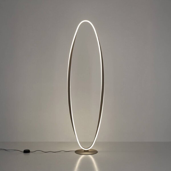 EGLO Lampa stojąca CAMEROTA, możliwość ściemniania, kremowy / amber, salon / jadalnia, metal