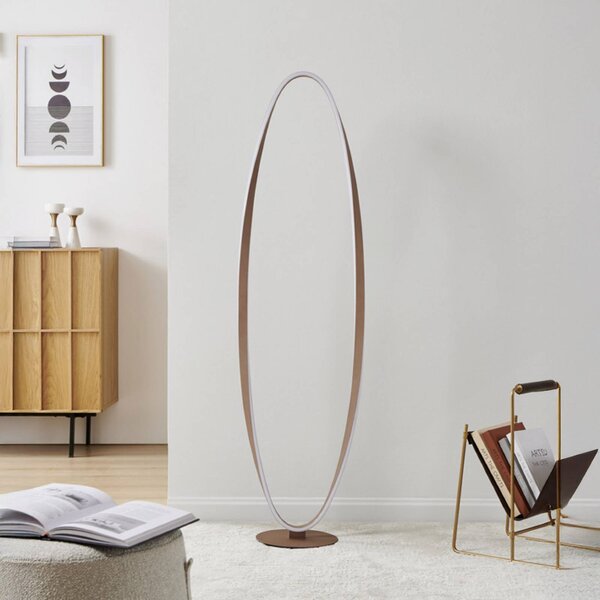 EGLO Lampa stojąca CAMEROTA, możliwość ściemniania, brązowy / mosiężny, salon / jadalnia, metal