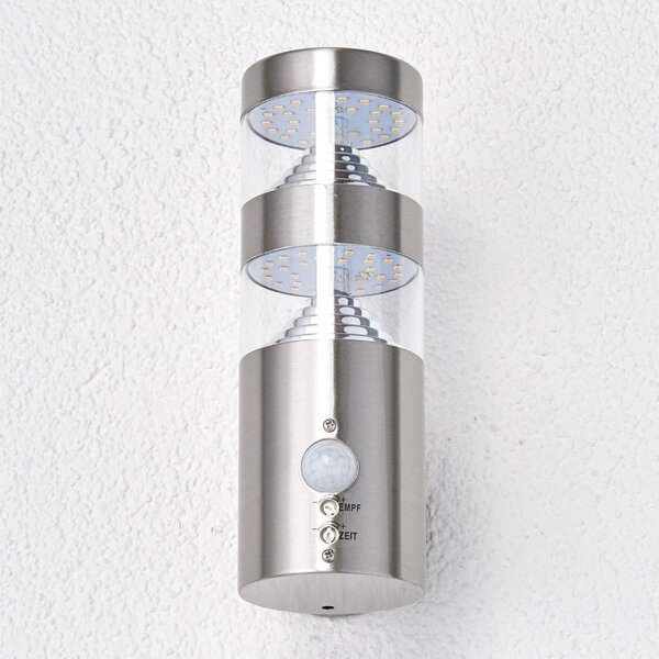 Zewnętrzna Lampa Lindby, LANEA, metaliczny, balkon, stal szlachetna, nowoczesny