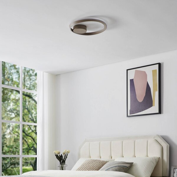 EGLO Lampa sufitowa CAMEROTA, możliwość ściemniania, kremowy / amber, salon / jadalnia, metal