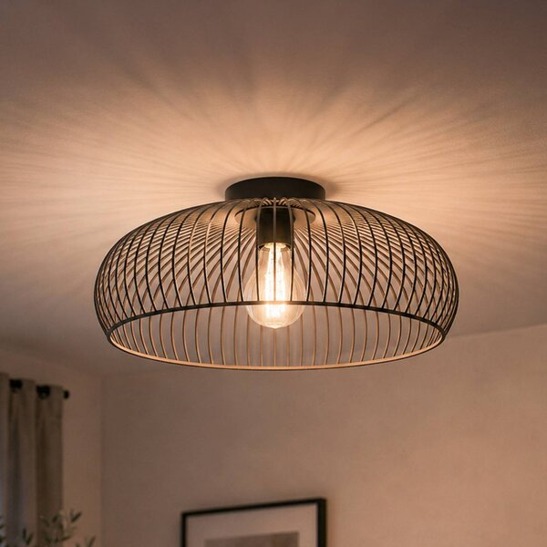 EGLO Lampa sufitowa ALMANZORA, możliwość ściemniania, czarny, salon / jadalnia, metal