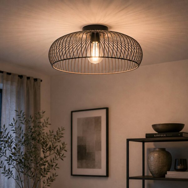 EGLO Lampa sufitowa ALMANZORA, możliwość ściemniania, czarny, salon / jadalnia, metal