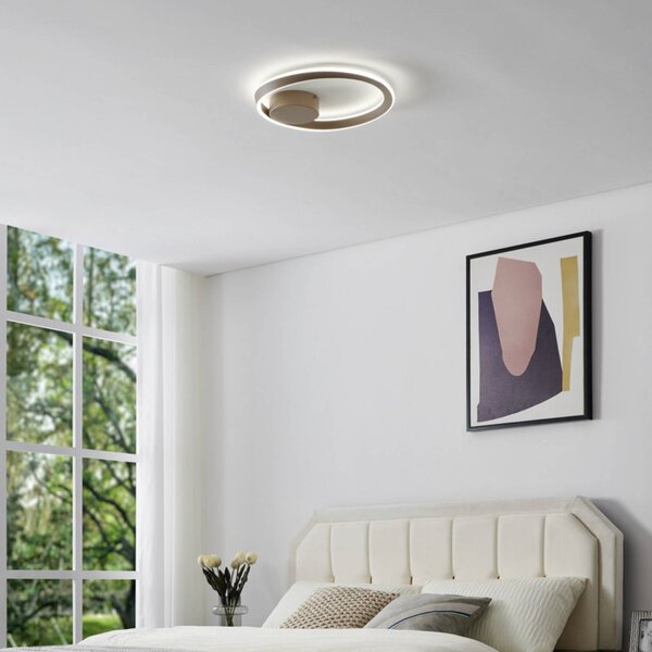 EGLO Lampa sufitowa CAMEROTA, możliwość ściemniania, kremowy / amber, salon / jadalnia, metal