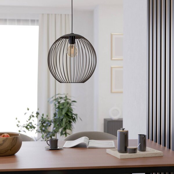 EGLO Lampa wisząca ALMANZORA, możliwość ściemniania, czarny, salon / jadalnia, metal