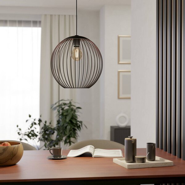 EGLO Lampa wisząca ALMANZORA, możliwość ściemniania, czarny, salon / jadalnia, metal
