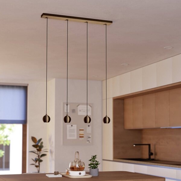 EGLO Lampa wisząca BIMEDA 1, możliwość ściemniania, brązowy / mosiężny, salon / jadalnia, metal