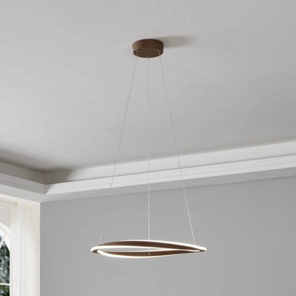 EGLO Lampa wisząca CAMEROTA, możliwość ściemniania, brązowy / mosiężny, salon / jadalnia, metal