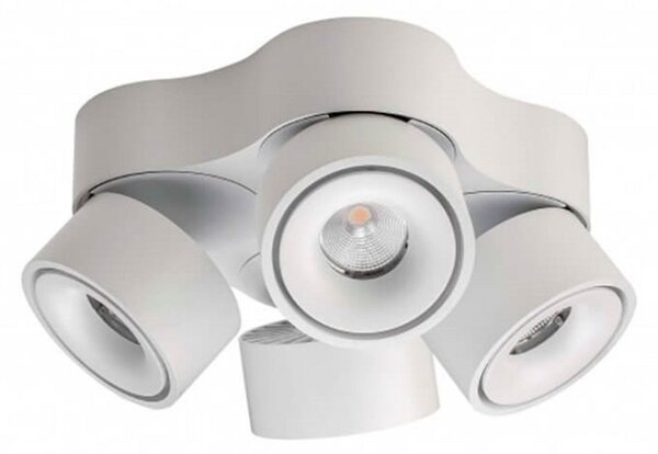 Lampa Sufitowa ANTIDARK, ściemnialny, biały, salon, metal