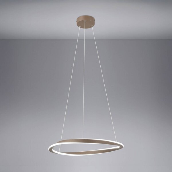 EGLO Lampa wisząca CAMEROTA, możliwość ściemniania, brązowy / mosiężny, salon / jadalnia, metal