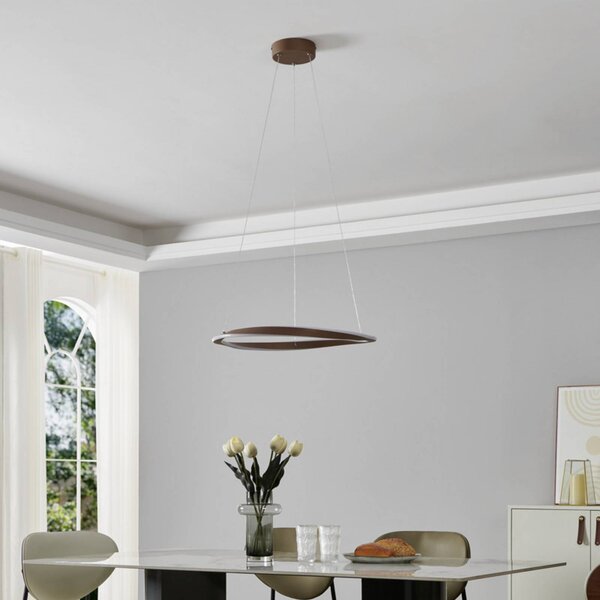 EGLO Lampa wisząca CAMEROTA, możliwość ściemniania, brązowy / mosiężny, salon / jadalnia, metal