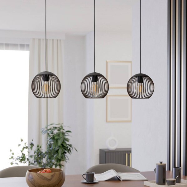 EGLO Lampa wisząca ALMANZORA, możliwość ściemniania, czarny, salon / jadalnia, metal