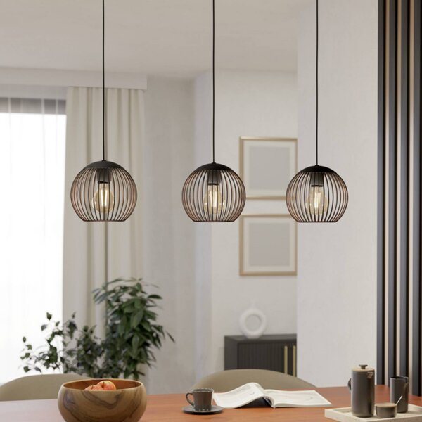 EGLO Lampa wisząca ALMANZORA, możliwość ściemniania, czarny, salon / jadalnia, metal