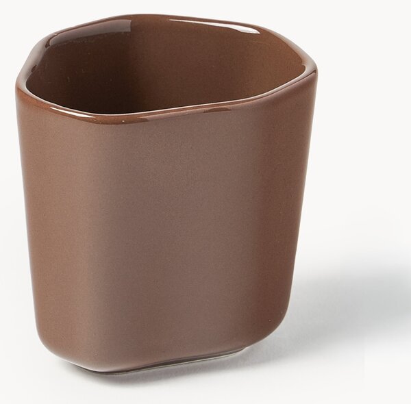 Komplet filiżanek do espresso z porcelany o organicznym kształcie Joana, 4 elem