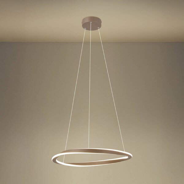 EGLO Lampa wisząca CAMEROTA, możliwość ściemniania, brązowy / mosiężny, salon / jadalnia, metal