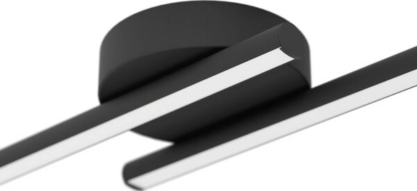 EGLO connect – inteligentna lampa sufitowa LED FLATRON-Z, czarna, 80 cm możliwość ściemniania, czarny, salon / jadalnia, metal
