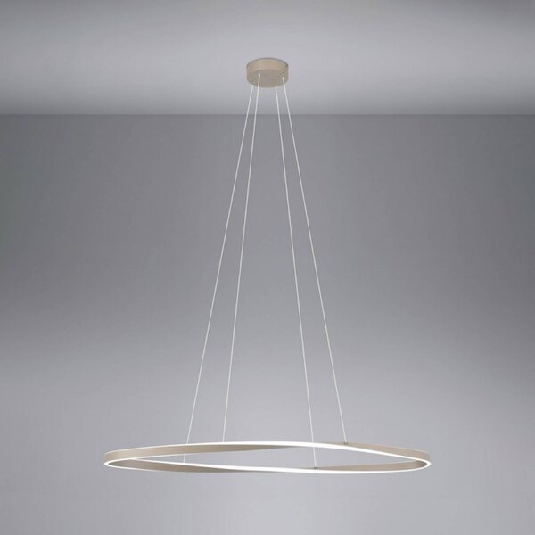 EGLO Lampa wisząca CAMEROTA, możliwość ściemniania, kremowy / amber, salon / jadalnia, metal