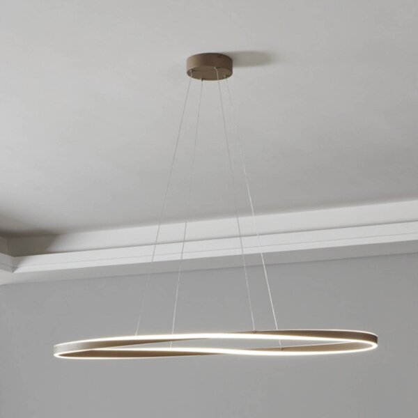 EGLO Lampa wisząca CAMEROTA, możliwość ściemniania, kremowy / amber, salon / jadalnia, metal