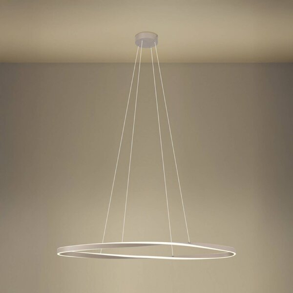 EGLO Lampa wisząca CAMEROTA, możliwość ściemniania, kremowy / amber, salon / jadalnia, metal