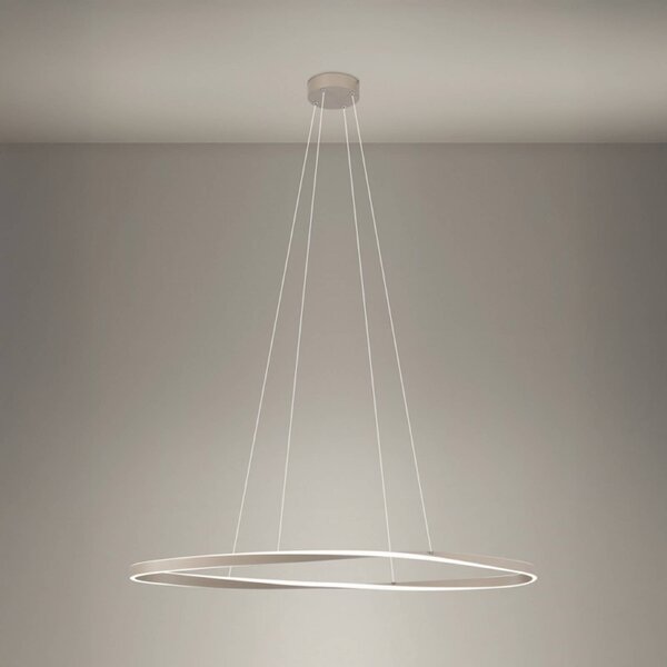 EGLO Lampa wisząca CAMEROTA, możliwość ściemniania, kremowy / amber, salon / jadalnia, metal