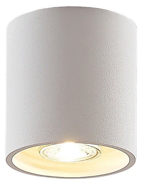 Lampa Sufitowa Lindby, Parvin, ściemnialny, biały, salon, metal, nowoczesny