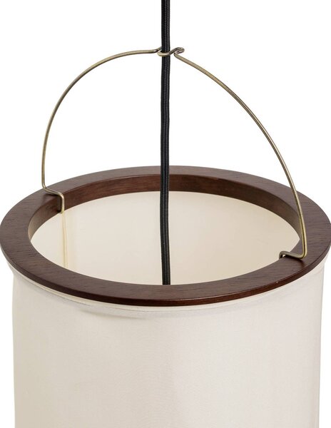 GUBI Lampa wisząca Silk Lantern, możliwość ściemniania, kremowy / amber, salon / jadalnia, tkanina / materiał / jedwab, design