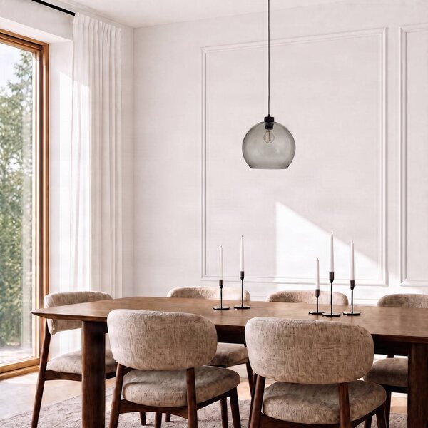 Lampa wisząca szklana Cubus TK Lighting, możliwość ściemniania, czarny, salon / jadalnia, szkło, nowoczesny