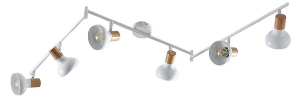Lampa Sufitowa Lindby, Fridolin, ściemnialny, biały, kuchnia, metal, nowoczesny