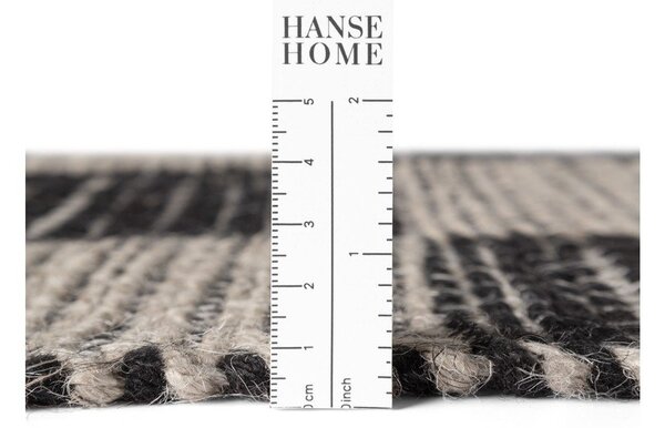 Czarno-kremowy ręcznie tkany dwustronny dywan z mieszanki juty 120x170 cm Rex – Hanse Home