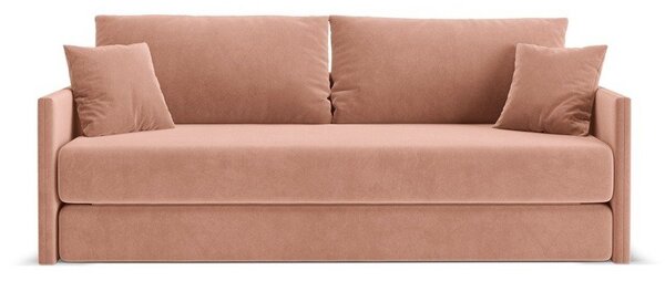 Różowa aksamitna rozkładana sofa 209 cm Shannon – Cosmopolitan Design