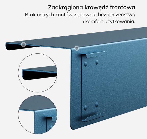 Półka wisząca JOANNE 700 mm, Modern: granatowa