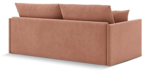 Różowa aksamitna rozkładana sofa 209 cm Shannon – Cosmopolitan Design