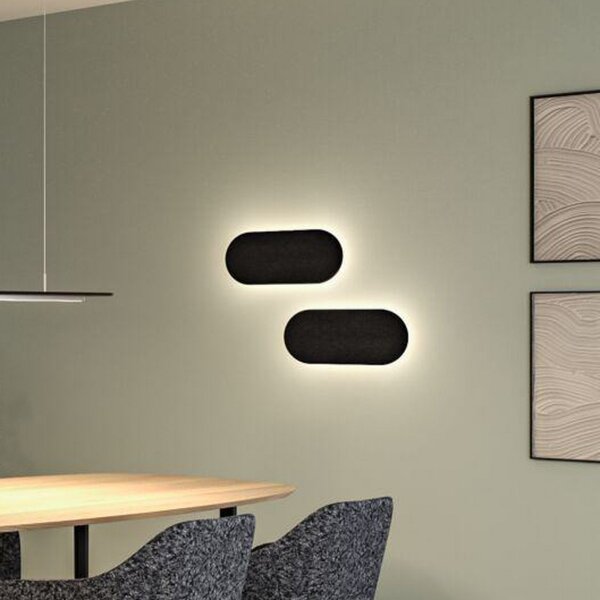 Lampa Ścienna Paulmann, Tulga, ściemnialny, czarny, salon, tkanina | tekstylia, nowoczesny
