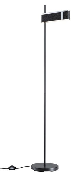 Lampa Podłogowa Paulmann, Jagun, ściemnialny, czarny, salon, tkanina | tekstylia, nowoczesny