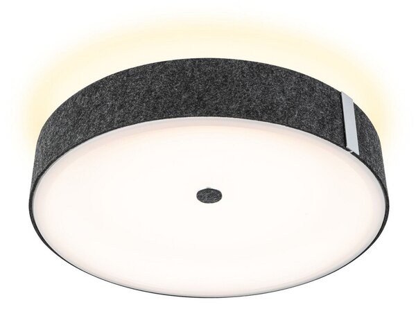 Lampa Sufitowa Paulmann, Malika, ściemnialny, czarny, salon, tkanina | tekstylia, nowoczesny