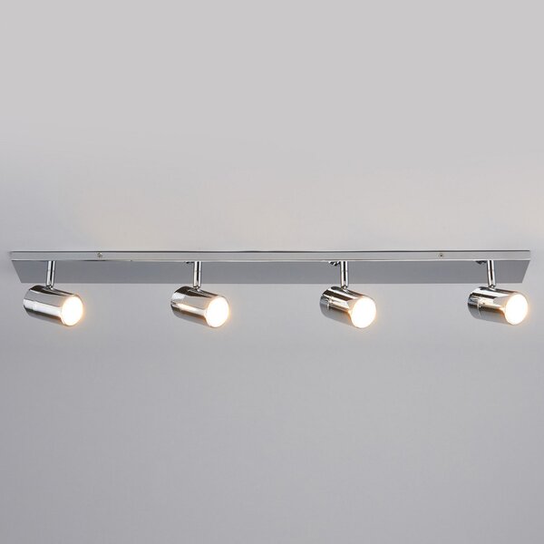 Lampa Sufitowa Lindby, DEJAN, ściemnialny, metaliczny, łazienka, metal, nowoczesny