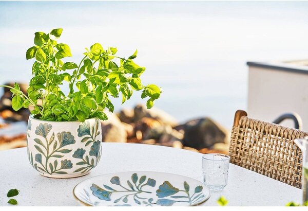Ceramiczna ręcznie wykonana osłonka na doniczkę na zioła ø 22,5 cm – House Nordic