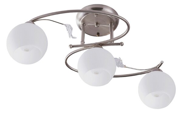 Lampa Sufitowa Lindby, Svean, ściemnialny, metaliczny, salon, szkło, nowoczesny