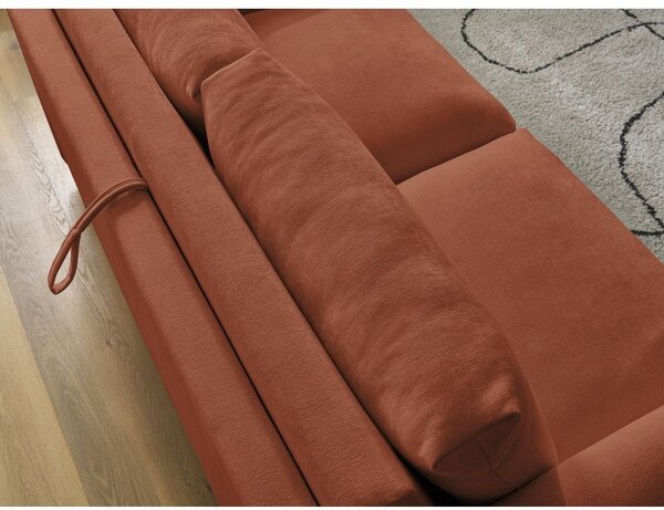 Pomarańczowa rozkładana sofa do spania 200 cm Cocoone – Bobochic Paris