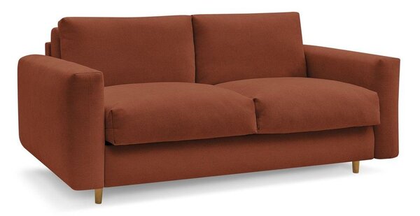 Pomarańczowa rozkładana sofa do spania 200 cm Cocoone – Bobochic Paris