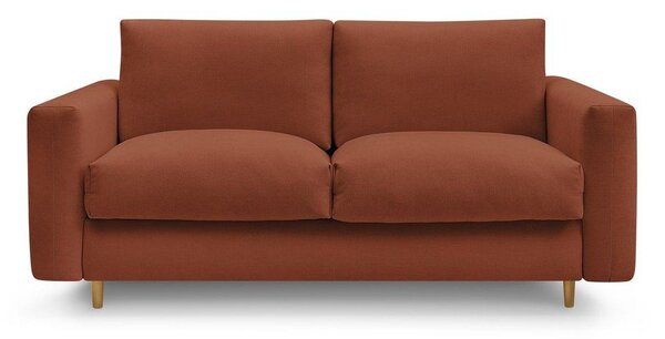 Pomarańczowa rozkładana sofa do spania 200 cm Cocoone – Bobochic Paris