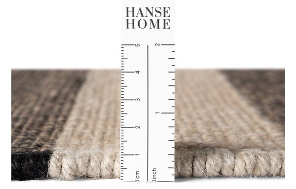 Czarno-kremowy ręcznie tkany dwustronny chodnik z juty 80x200 cm Playa – Hanse Home