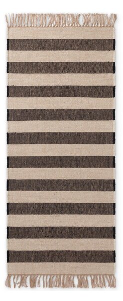 Czarno-kremowy ręcznie tkany dwustronny chodnik z juty 80x200 cm Playa – Hanse Home